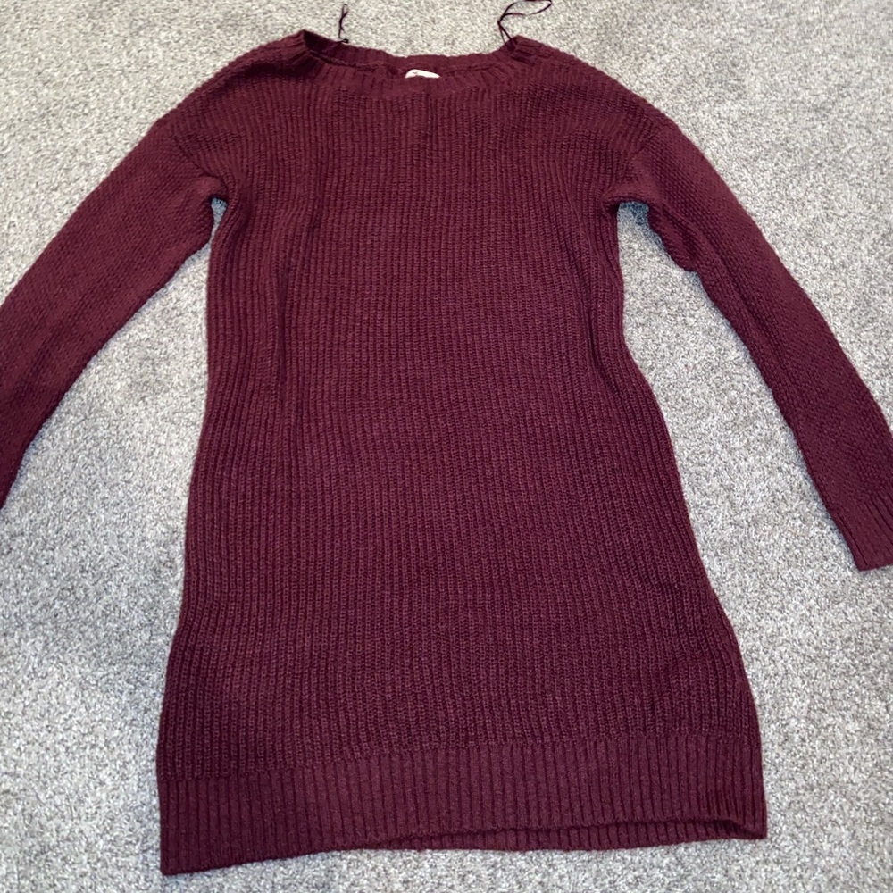Maroon Hollister sweater dress